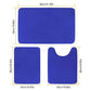 3-Piece Set: Bathroom Rug Set Plush Velvet Bath Carpet