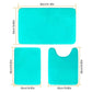 3-Piece Set: Bathroom Rug Set Plush Velvet Bath Carpet