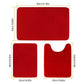 3-Piece Set: Bathroom Rug Set Plush Velvet Bath Carpet