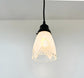 Clear And Frost Fan Ribbed Scallop Pendant Light/Wall Sconce