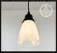 Clear And Frost Fan Ribbed Scallop Pendant Light/Wall Sconce