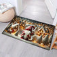 VIKAMA Christmas Elf Snowflake Doormat Anti-Slip, Insulated, Warm Bathroom Mat Bedroom Entrance Rug Bedside Carpet Home Decor