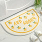 VIKAMA | Fresh Floral Imitation Cashmere Rug - Non-Slip, Absorbent Bathroom Mat/Living Room Doormat/Multi-Purpose Foot Mat