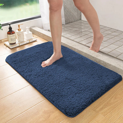 Long Hair Absorbent Bathroom Mat – Furry Non-Slip Shower & Entrance Rug