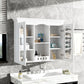 Wall-Mounted Medicine Cabinet With 2 Glass Doors, Adjustable Shelves - White