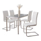 Fuji Foster - Contemporary Dining Set l, Glass 5 Piece