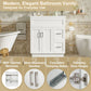 Bathroom Vanity With 2 Doors, 2 Drawers, Adjustable Shelf, Hidden Slides & Soft Close Hinges