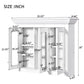 Bathroom Medicine Cabinet With Mirror, 5 Adjustable Closed Shelves, Wall-Mounted - White