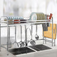 Over Sink Dish Drying Rack with Cutlery Holder